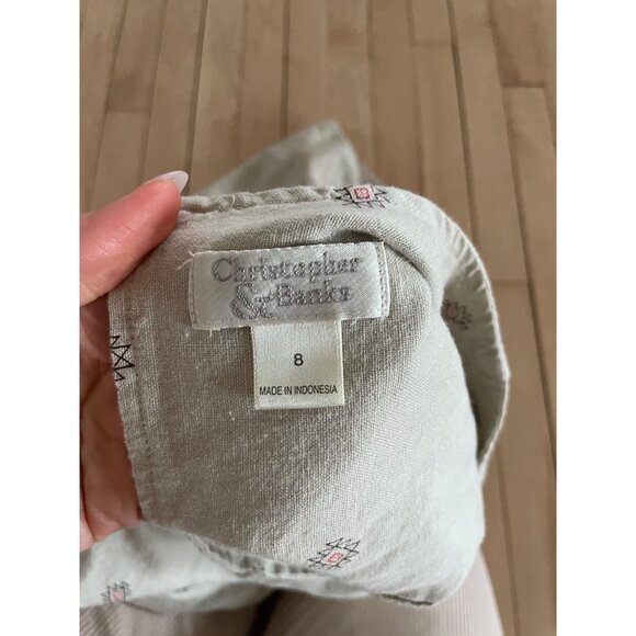 Vintage Y2K Linen Maxi Dress 8 Boho Southwest Minimalist Cottagecore Neutral - Picture 4 of 9